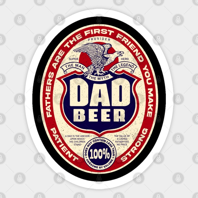 Dad Beer for Fathers day and Everyday Sticker by Sachpica